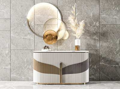 现代玄关柜3D模型下载